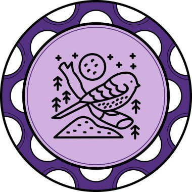 Long tailed Tit icon vector illustration design