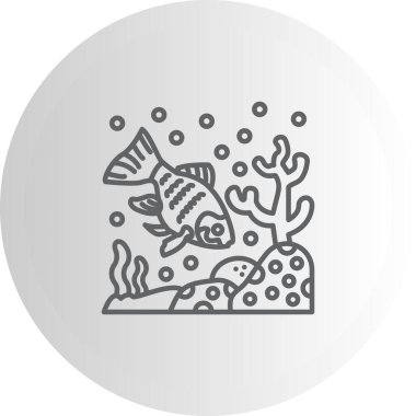 Beyaz üzerine izole edilmiş bir Japon balığının özet tabanlı simgesi