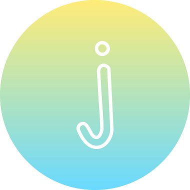 Küçük Harf J web simgesi vektör illüstrasyonu