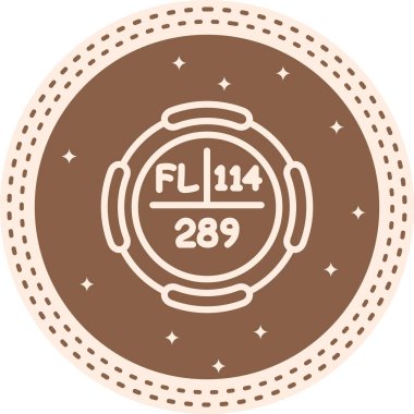 Flerovium sembolü, periyodik tablonun kimyasal elementi, vektör simgesi