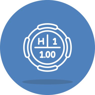 Hidrojen sembolü, periyodik tablonun kimyasal elementi, vektör simgesi