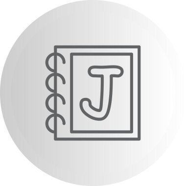 Büyük harf J Yüksek Çözünürlüklü Düz Tasarım Sembolü