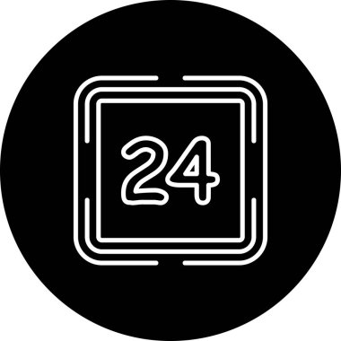 Twenty Four  web icon vector illustration