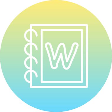 Büyük harf W Sofistike Asgari Arayüz Tasarım Elemanı