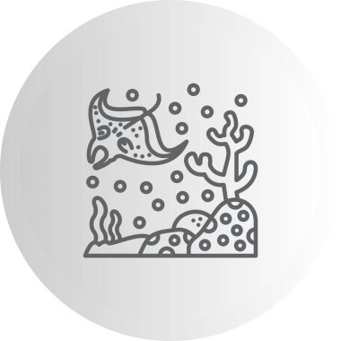 Manta Ray web simgesi vektör illüstrasyonu