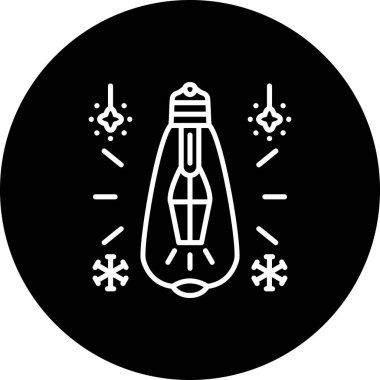 Modern Ampul simgesinin vektör çizimi