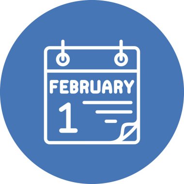 1 Şubat Biçimli Marka Vektörü Özelliği