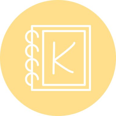 Büyük harf K Web simgesi vektör illüstrasyonu