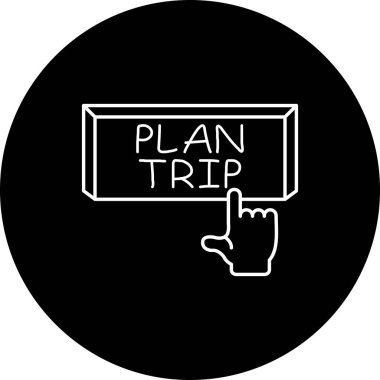 Trip Web simgesi vektör çizimi planı
