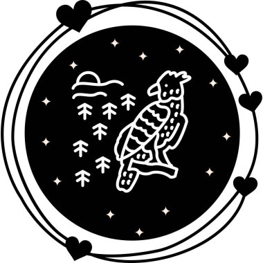 Harpy Eagle simge vektör çizimi tasarımı