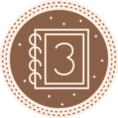 3 numaralı web simgesi vektör illüstrasyonu