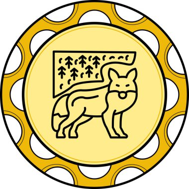 Fox web icon vector illustration