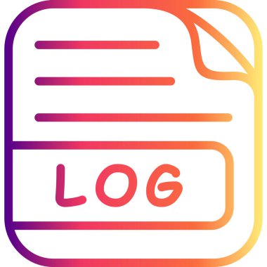 Satırlı günlük kaydı etiketli belgenin renkli çizimi