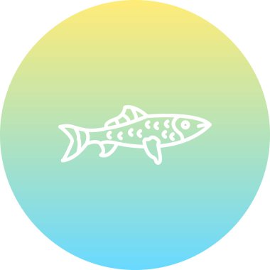 Bonefish ağ simgesi, vektör illüstrasyonu