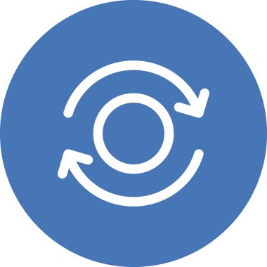 Geri dönüşüm çemberi oluşturan iki oktan oluşan simge