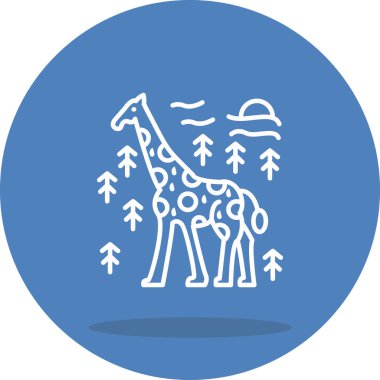 Zürafa simgesi vektör illüstrasyon tasarımı