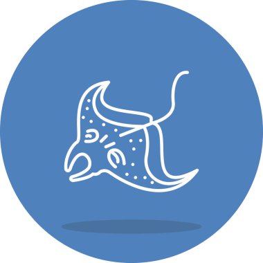 Manta Ray web simgesi vektör illüstrasyonu