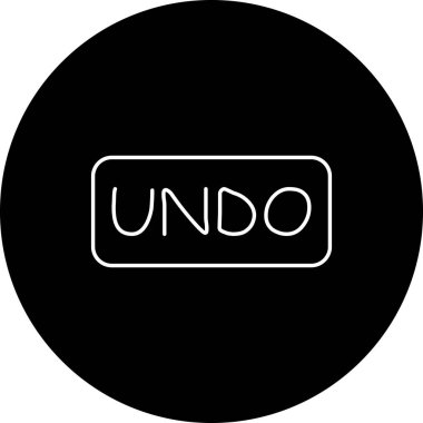 Düğme Simgesini Geri Al, Basit İllüstrasyon