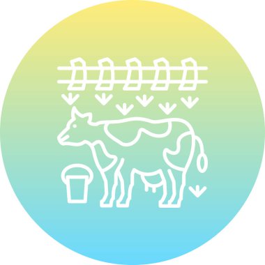 Cow web icon vector illustration