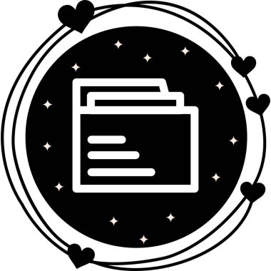 Klasör web simge vektör çizim