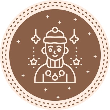 erkek avatar simgesi, vektör illüstrasyonu basit tasarım