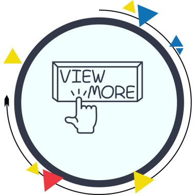 Daha fazla web simgesi vektör illüstrasyonunu göster