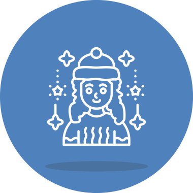 kız avatar simgesi, vektör illüstrasyonu basit tasarım