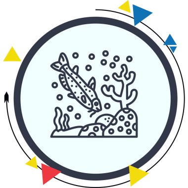 Catfish web simgesi vektör illüstrasyonu