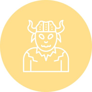 Viking Miğferi basit düz bir illüstrasyon