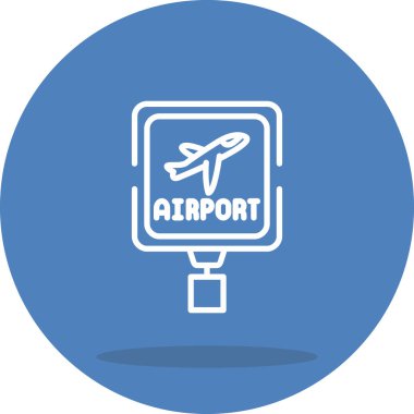 Modern havaalanı simgesinin vektör illüstrasyonu