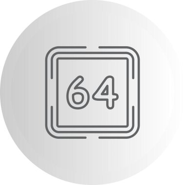 Altmış dört Web simgesi vektör illüstrasyonu sayılıyor