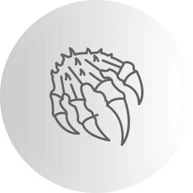 Canavar ağ simgesi vektör illüstrasyonu