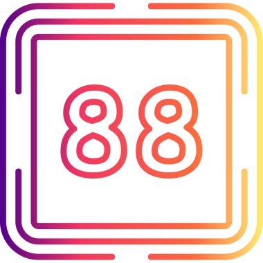 Seksen sekiz web simgesi vektör illüstrasyonu