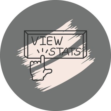 İstatistikler web simgesi vektör resimlemesini görüntüle