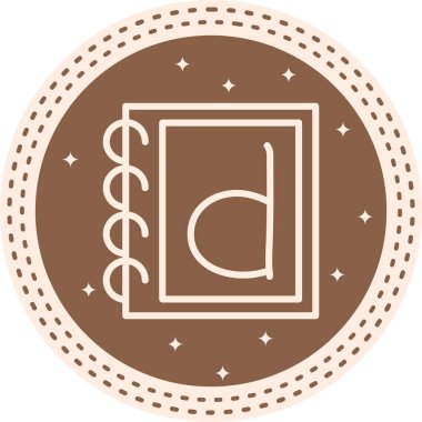 Küçük Harf D web simgesi vektör illüstrasyonu