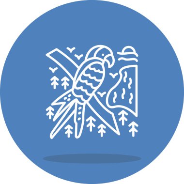 Swift Papağan simgesi vektör çizimi tasarımı