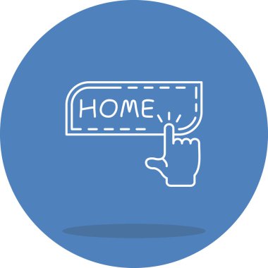 Ev Parmağı Tap Web simgesi vektör çizimi