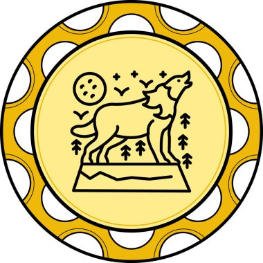 Kurt simgesi vektör illüstrasyon tasarımı