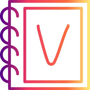 Küçük Harf V Gelişmiş İşlevsel Web Arayüzü Sembolü