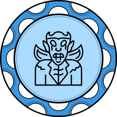 Drakula web simgesi vektör illüstrasyonu