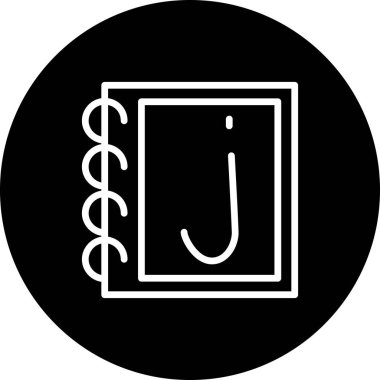 Küçük Harf J web simgesi vektör illüstrasyonu