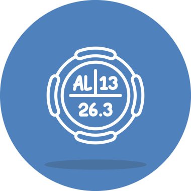 Alüminyum sembol, periyodik tablonun kimyasal elementi, vektör simgesi