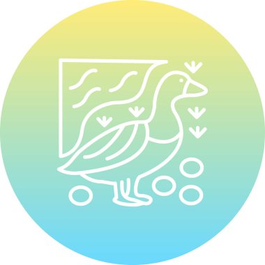 Ördek simgesi vektör çizimi