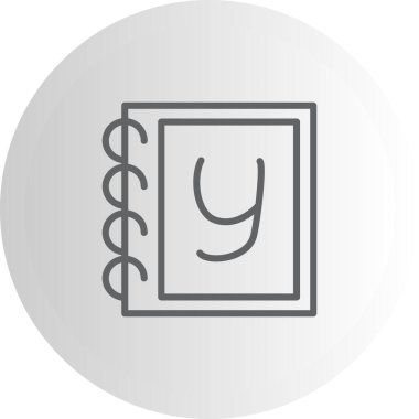 Küçük Harf Y Dinamik Sofistike Düz Sanat Düzeni