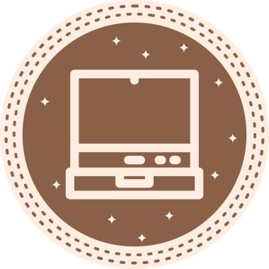 dizüstü bilgisayar simgesi, vektör illüstrasyonu basit tasarım