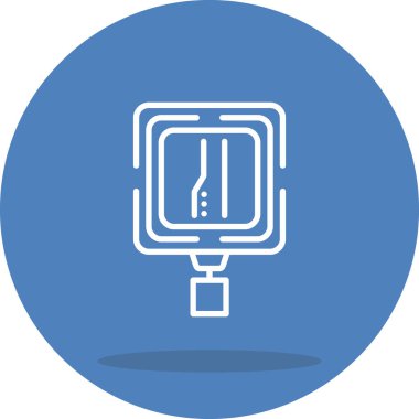 Sol şerit Zarif Minimum Dijital Grafik Sembolünü Bitiyor