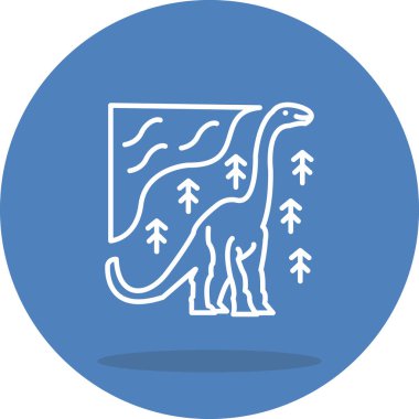 Diplodocus web simgesi vektör illüstrasyonu