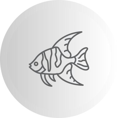 Melek Balık web simgesi vektör illüstrasyonu