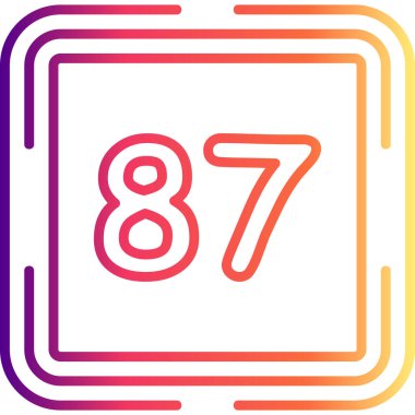 Seksen yedi web simgesi vektör illüstrasyonu