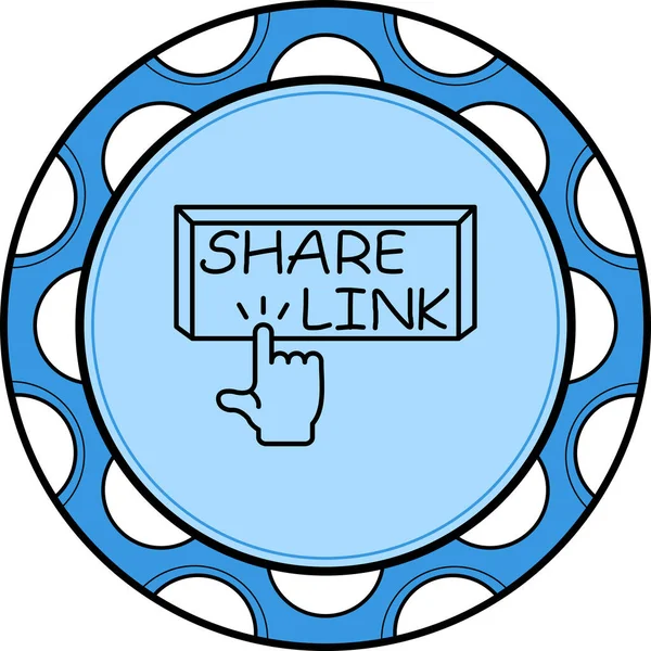 Bağlantı web simgesi vektör illüstrasyonunu paylaş